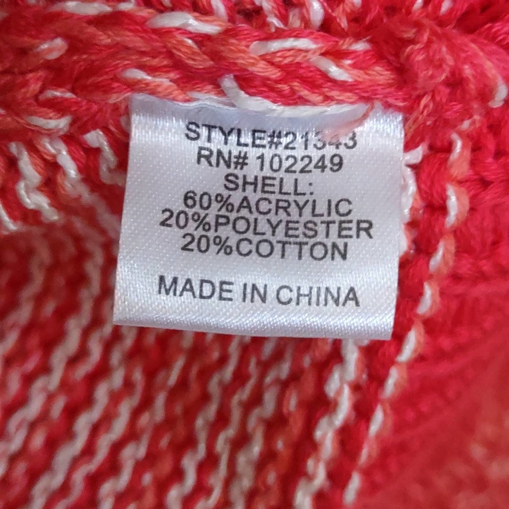 Stitch Fix Skies Are Blue Space Dye Cardigan Red Medium - Picture 3 of 8
